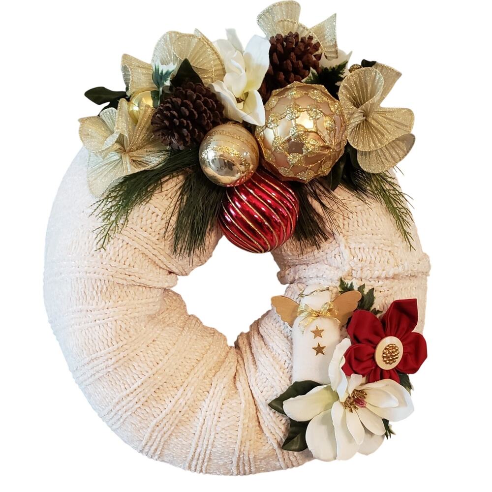 Handmade Christmas Wreath Unique One of a Kind